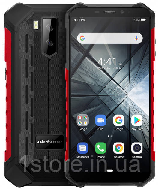 Захищений смартфон Ulefone Armor X5 3/32 GB Black Red, 5000 мА·год, NFC, IP68/IP69