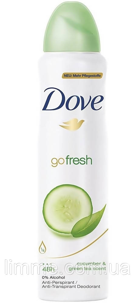Дезодорант аерозольний жіночий Dove Go Fresh Cucumber and Green Tea 150 мл.