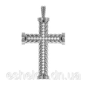 Хрест срібний Плетенка