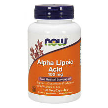 Універсальний антиоксидант NOW Foods Alpha Lipoic Acid 100 mg 120 caps