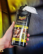 Серветки для догляду за шкіряним салоном - Meguiar's Gold Class™ Rich Leather Wipes 18х23 см. 25 шт. (G10900), фото 6