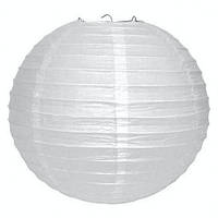 Білий китайський ліхтарик d=40 см із рисового паперу
