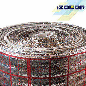 Полотно IZOLON AIR 2 мм, ламінований металізованою плівкою з розміткою під теплу підлогу, 1,0 м