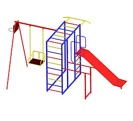 Ігровий комплекс для дітей на вулицю з гіркою і гойдалками