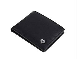 Шкіряний затиск для грошей на магніті (811) black