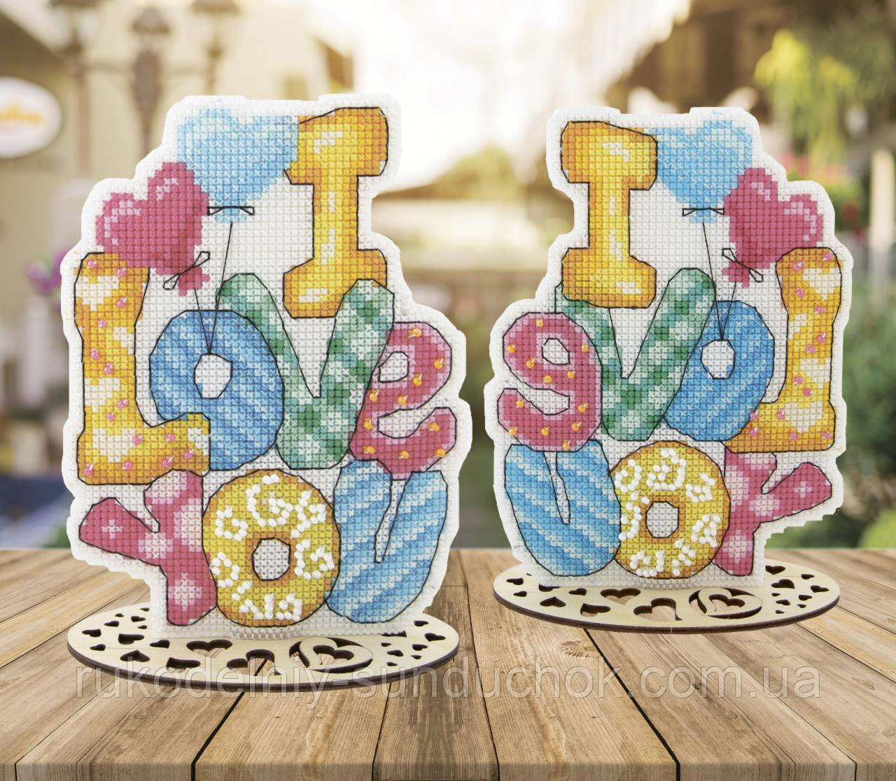 Набір для вишивання хрестом Crystal Art "I love you" Т-62