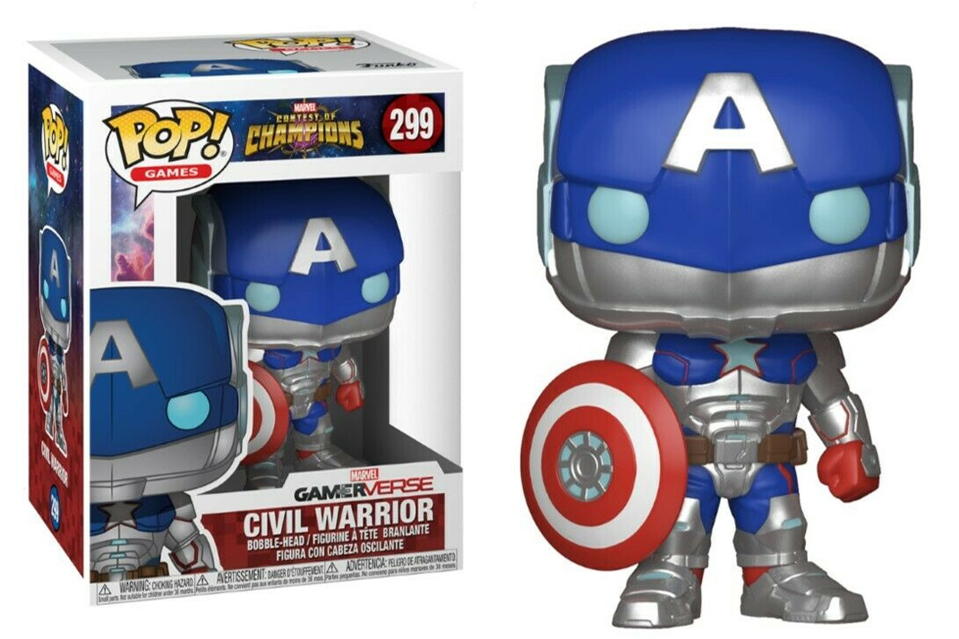 Фігурка Funko Pop Фанк Поп Captain America Капітан Америка Contest of Champions Civil Warrior 10см КА CW 299