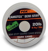 Поводочний матеріал Fox EDGES Camotex Semi Stiff - Dark Camo 35lb 20m