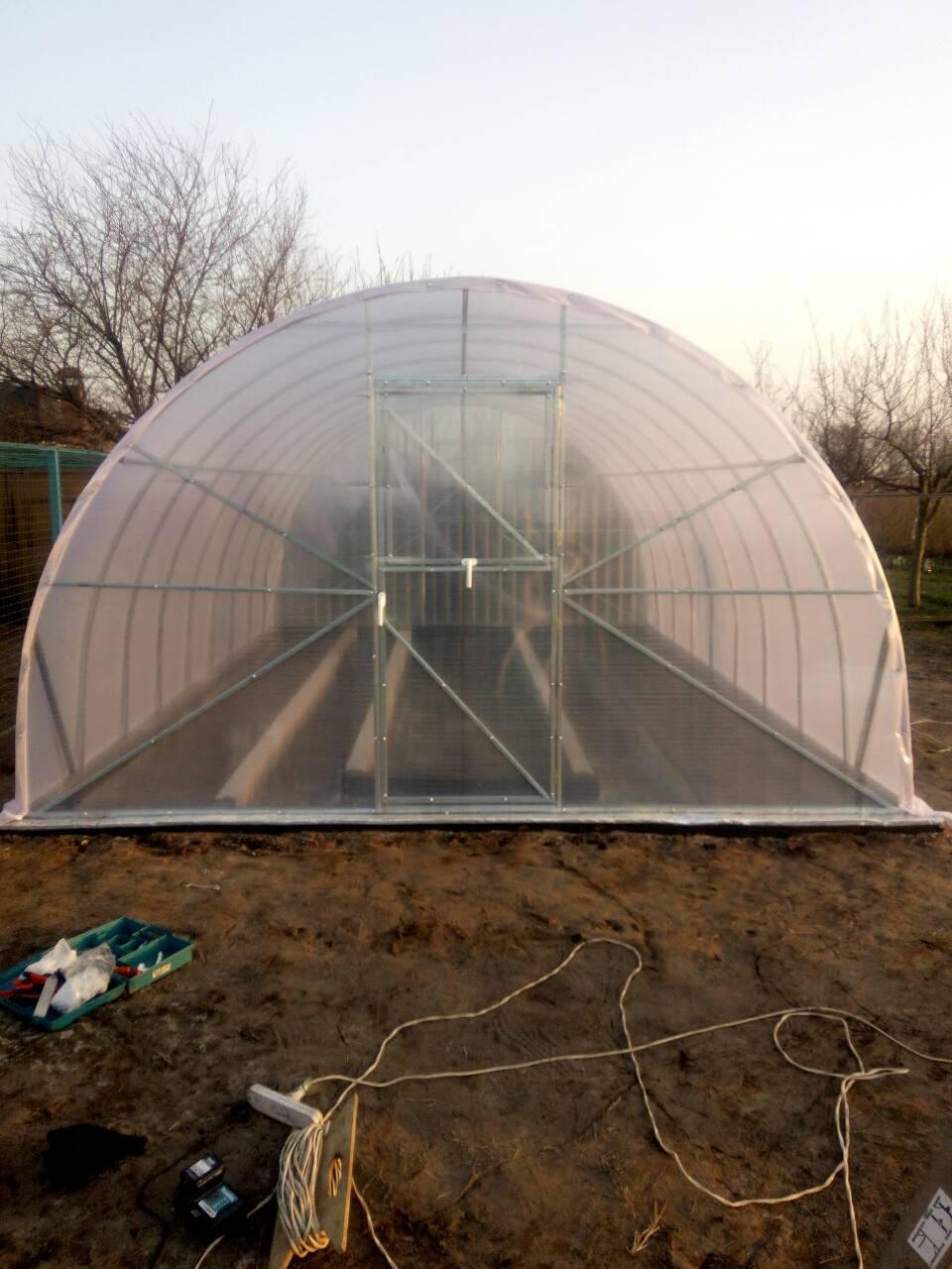 Теплиця КОМБІ 4х6 плівка + торці полікарбонат, фото 1