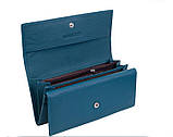Жіночий зручний шкіряний гаманець (1031) синій, фото 2
