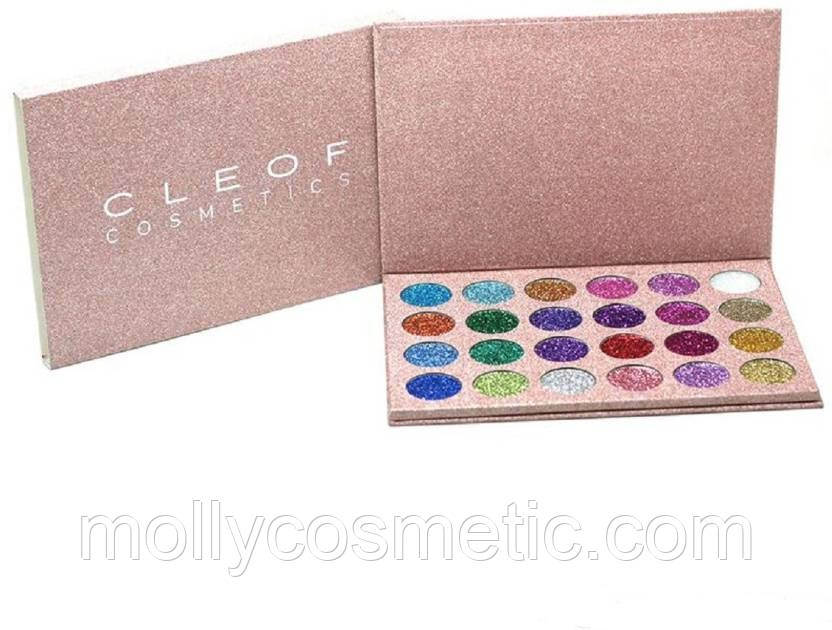 Палітра глітерів Cleof Cosmetics 24 Colors Glitter Palette