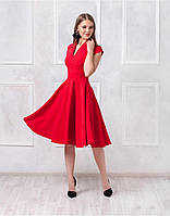 Плаття з пишною спідницею червоне