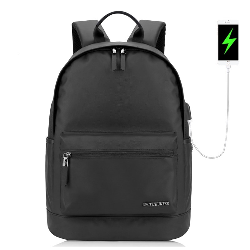 Молодіжний вологозахищений рюкзак Arctic Hunter B00073 з USB портом, для ноутбука до 15,6", 22л