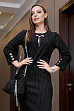 Стильне плаття футляр замшеве міді довжини 42-48 розміру чорне, фото 5
