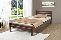 Ліжко односпальне дерев'яне Еко 90-200 см (темний горіх)
