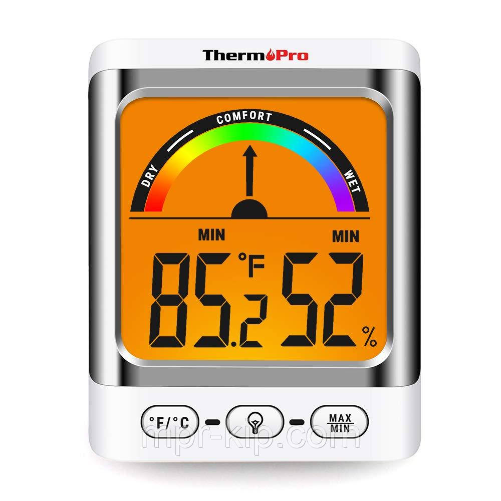 Термогігрометр ThermoPro TP-52 з підсвіткою та магнітом (-20°C до 70°C; 10% до 99%)
