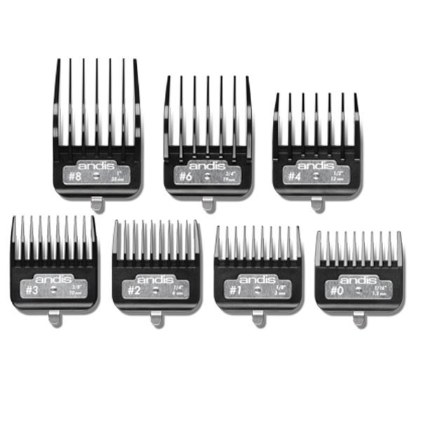 Набір насадок для машинки Andis BG Series Premium Metal Clip 7-Comb Set (AN 33640), фото 1