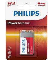 Батарейка PHILIPS 6LR61 КРОНА POWER ALKALINE 9V
