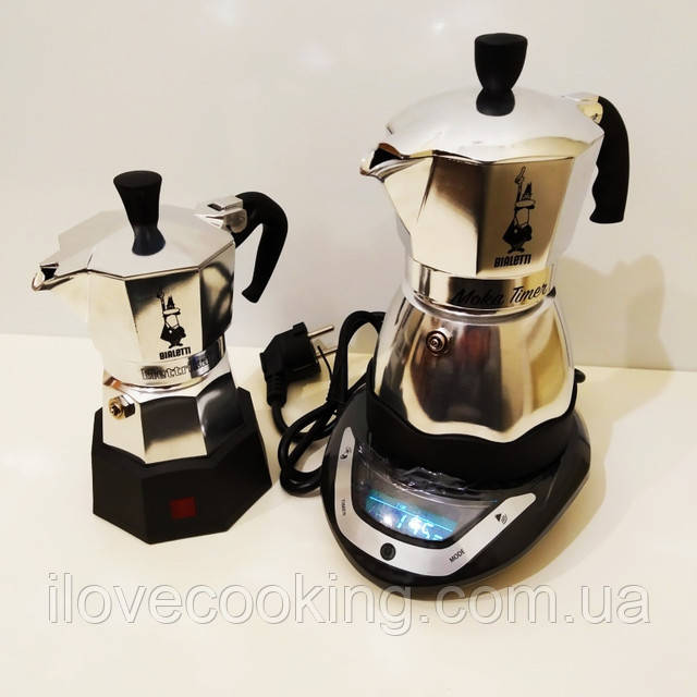 Кофеварка гейзерная Bialetti Moka Timer (Easy Timer) на чашки
