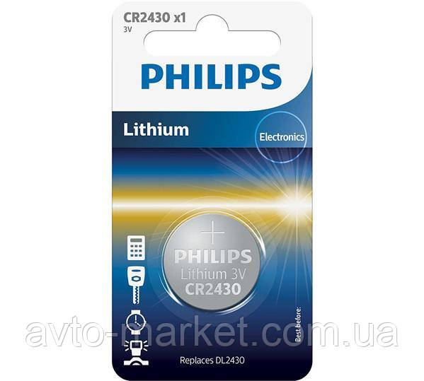 Батарейка PHILIPS CR2430 3.0V LITHIUM