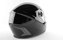 Мотошолом Fxw Hf 122 чорний глянець, фото 5