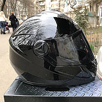 Мотошолом Fxw Hf 122 чорний глянець, фото 3