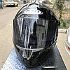 Мотошолом Fxw Hf 122 чорний глянець, фото 7