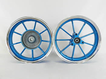 Диски Yamaha 2,15-10 титановые передний+ задний (синие)