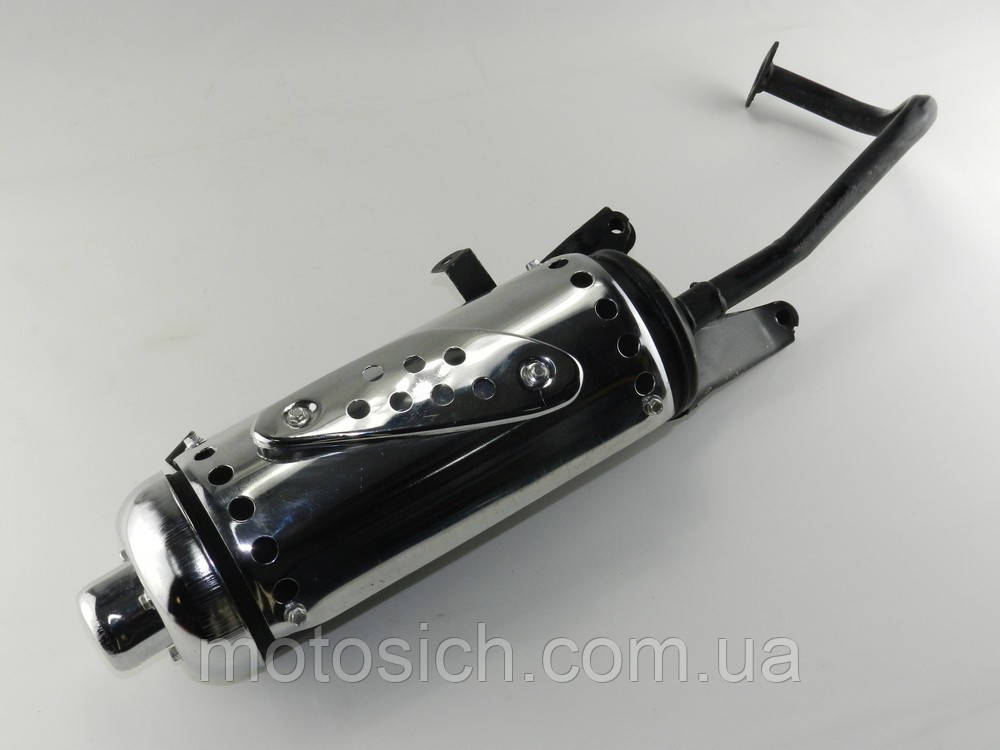 Глушник 4т GY6-125/150сс/Viper Wind цільний, кріплення до рами