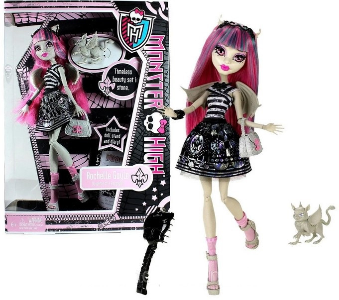 Лялька Monster High Рошель Гойл Rochelle Goyle з вихованцем грифоном гаргулией