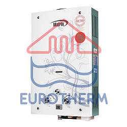 Газова колонка Matrix JSD-20 Біла з квіткою 10 літрів/хвилина