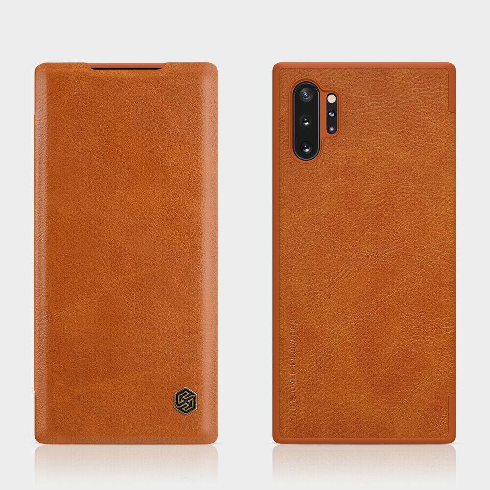 Nillkin Samsung Galaxy Note 10+ Qin leather Brown case Шкіряний Чохол Книжка