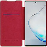 Nillkin Samsung Galaxy Note 10+Qin Red leather case Шкіряний Чохол Книжка, фото 4