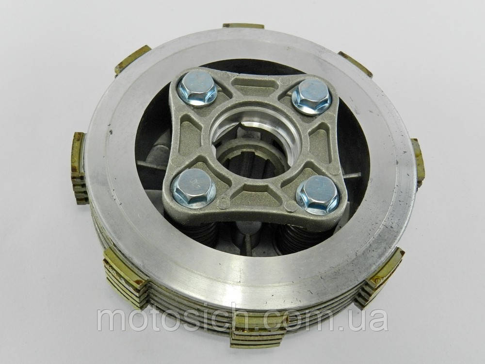 Зчеплення CG/CB 125/150/200cc (під 4 болта в зборі без кошика), фото 1