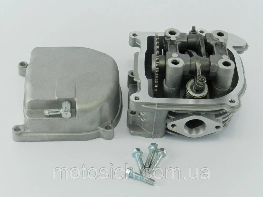 Головка циліндра в зборі GY6 50/60/80, ø-50мм (100сс тюннінг з кришкою клапанів), фото 1