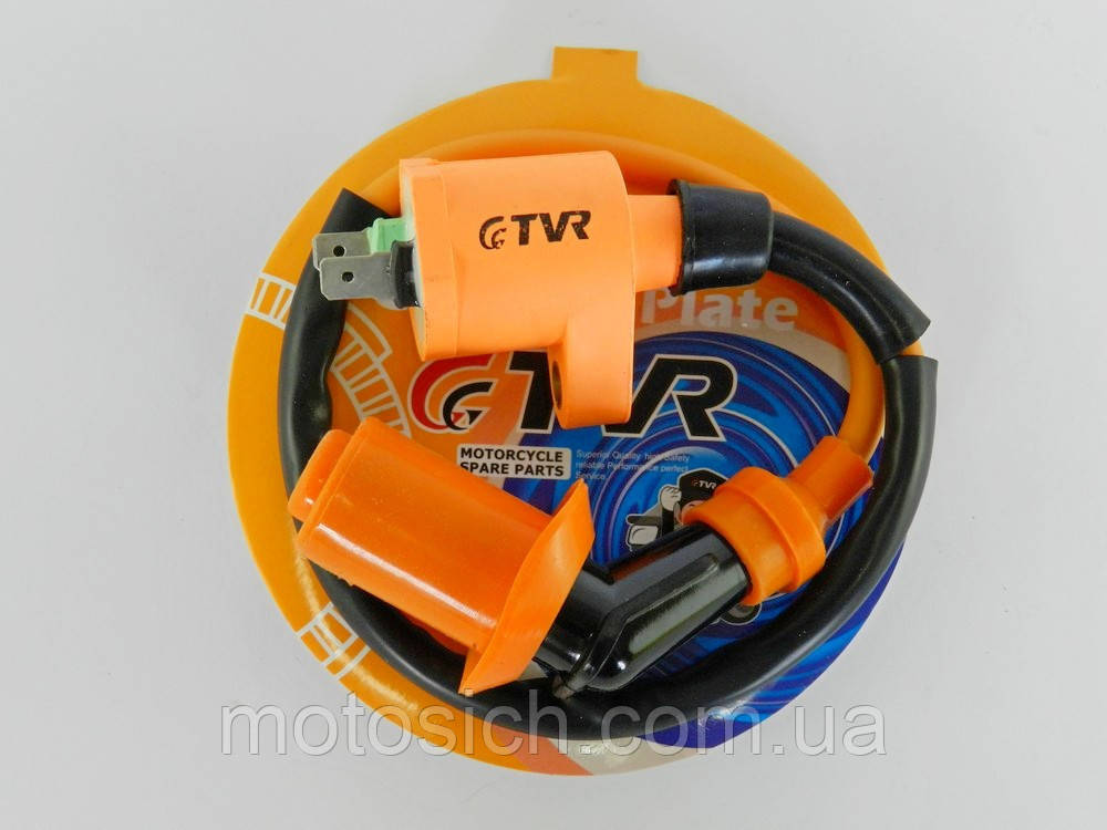 Котушка запалювання Honda Dio/4т 50-150сс (помаранчева з помаранчевим 4т насвечником) TVR