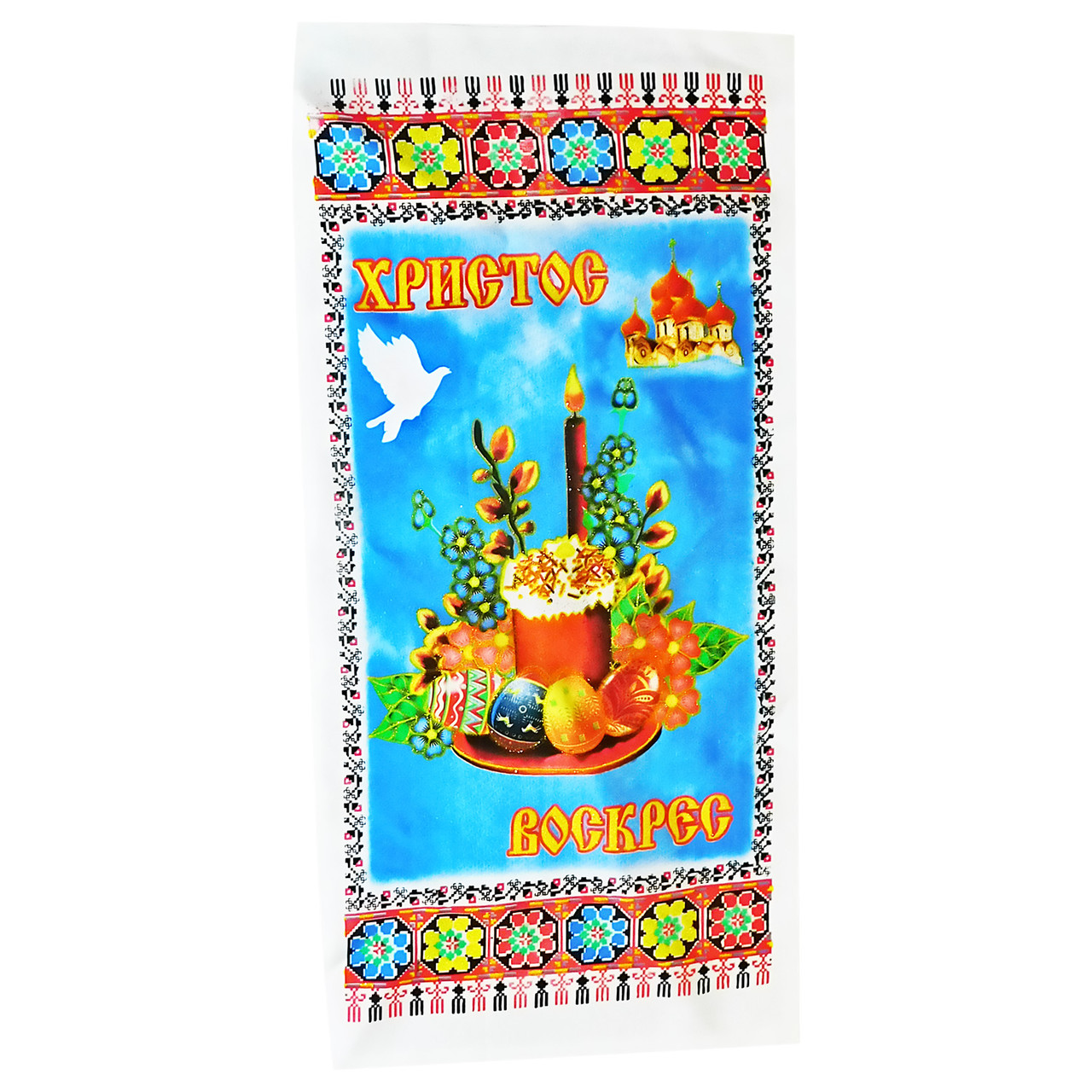 Серветка великодня / рушник великодній №9 з блискітками