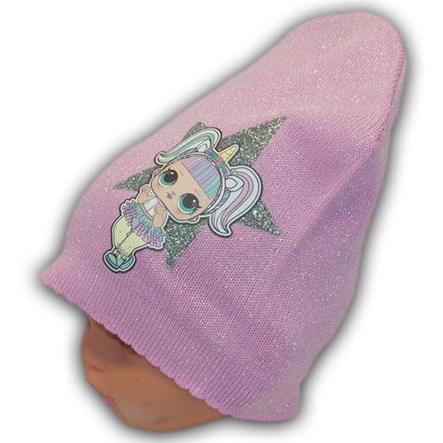 Весняні дитячі шапки LOL з ниткою люрекс Весняні дитячі шапки LOL з ниткою люрекс