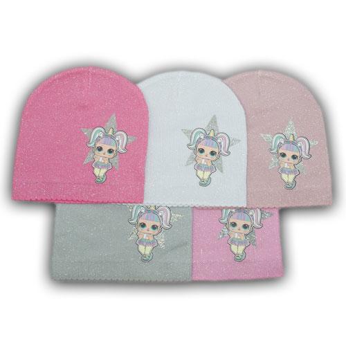 Весняні дитячі шапки LOL з ниткою люрекс Весняні дитячі шапки LOL з ниткою люрекс