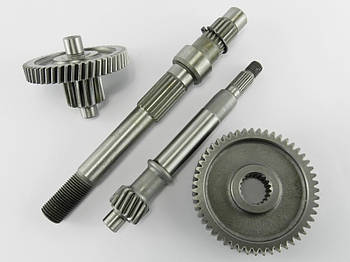 Редуктор 4т GY6-50/60/80сс, (2 амортизатора)