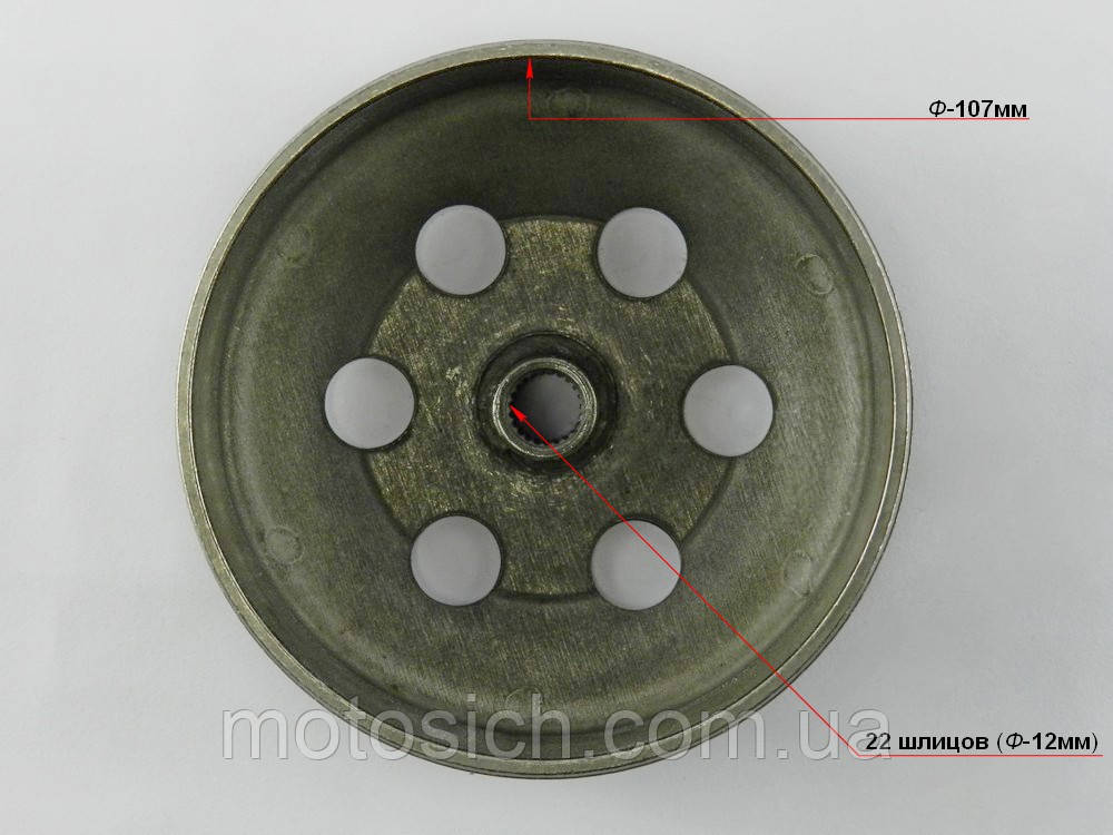 Сцепление Honda Dio/ZX 34/35/Lead/4т GY6-50/80сс 139QMB (в сборе с чашкой) TVR - фото 7 - id-p1117560629