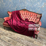 Покривало-плед  ⁇  Велюрове  ⁇  Бамбукове покривало  ⁇  Шарпей  ⁇  Смужка. Розмір полуторний., фото 3