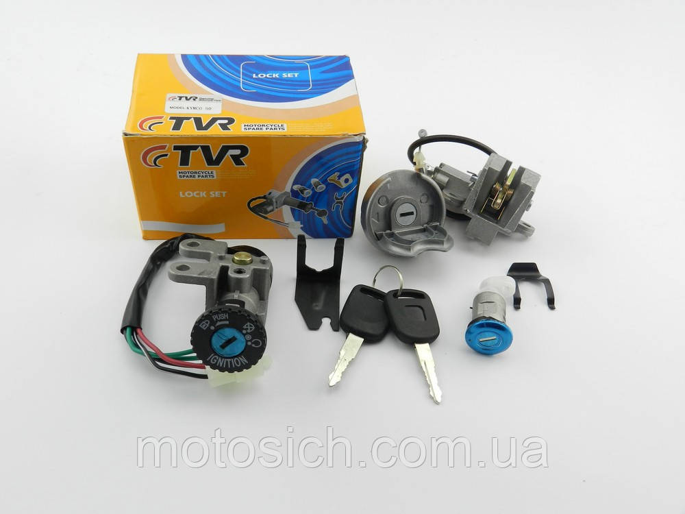 Замок запалювання комплект 4т GY6-50/Viper Wind кріплення короткий, TVR