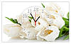 Годинники настінні скляні "Білі тюльпани", фото 2