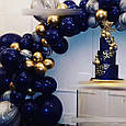 Повітряні кулі латексні темно сині 12 дюймів 30 см, фото 6