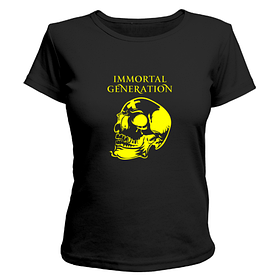 Літня стильна футболка для дівчат із малюнком череп Immortal Generation