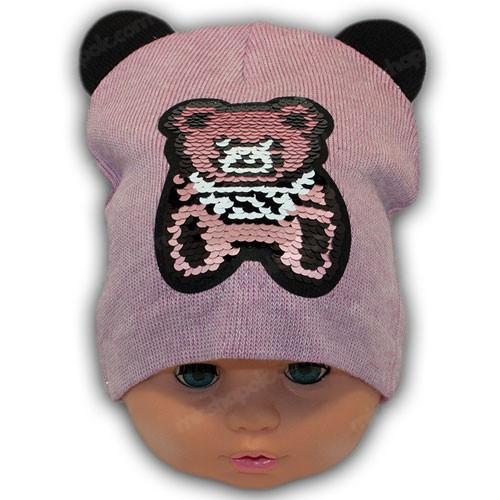 Весенние шапки для девочек с пайеками