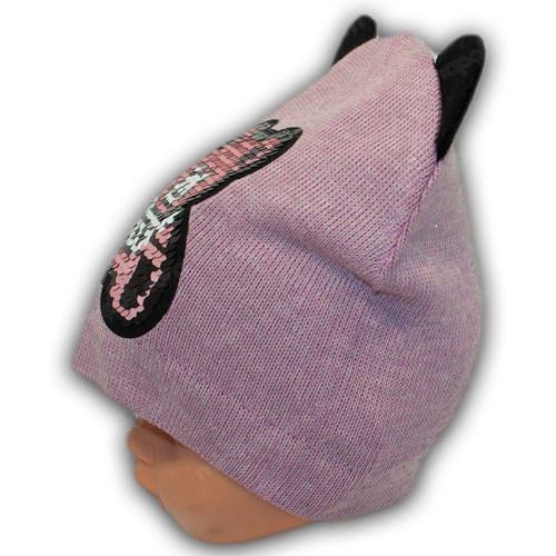 Весенние шапки для девочек с пайеками