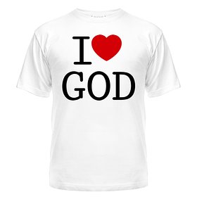 Футболка i love god