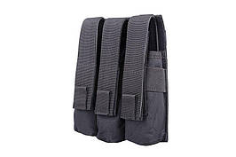 Потрійний подсумок для магазинів типу MP5 - black [GFC Tactical] (для страйкболу)
